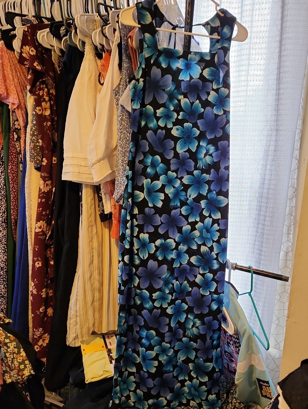 Blue Floral Maxi Dress - Sleeveless Summer Dress